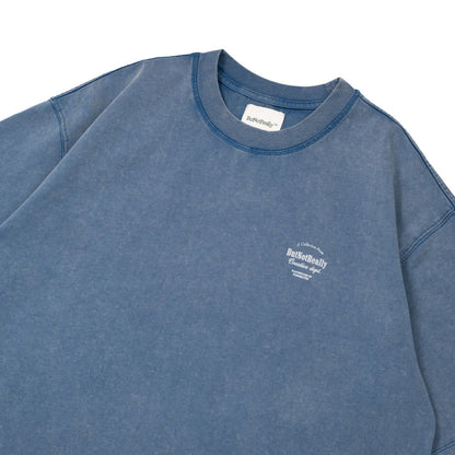 Stone-Washed Graphic Cotton Oversized Tee