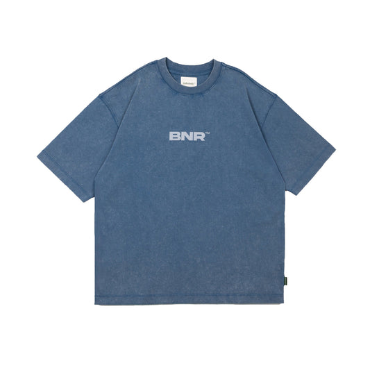 Stone-Washed Graphic Cotton Oversized Tee