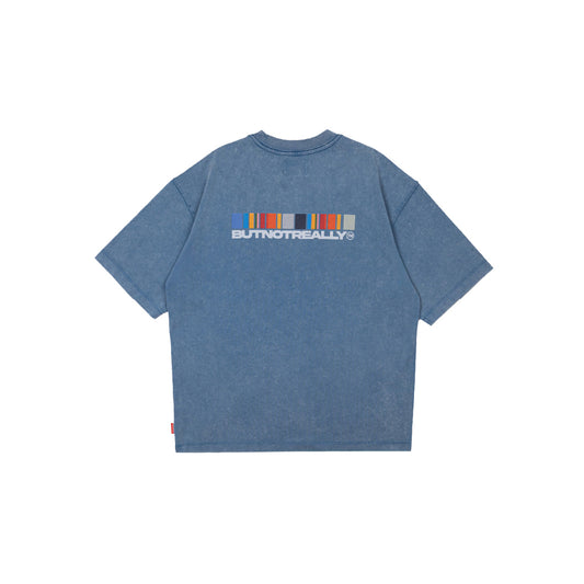 Stone-Washed Graphic Cotton Oversized Tee