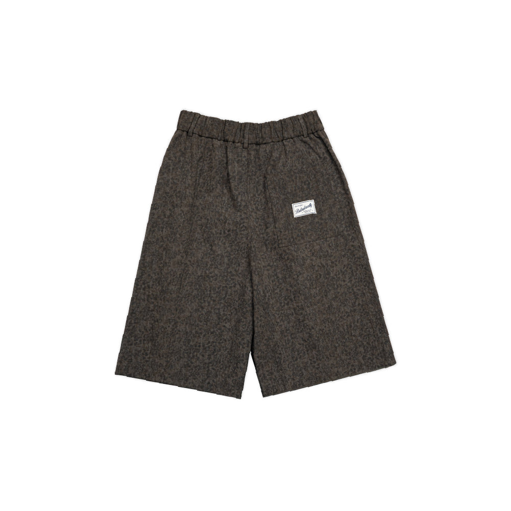 Printed Cotton Wide Fit Pleated Half Pants