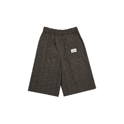 Printed Cotton Wide Fit Pleated Half Pants