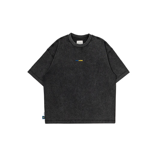 Stone-Washed Graphic Cotton Oversized Tee
