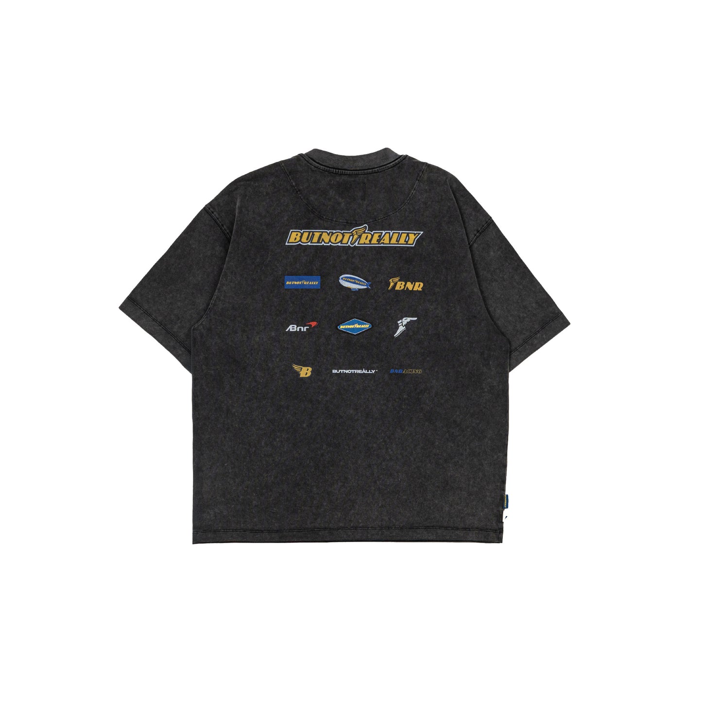 Stone-Washed Graphic Cotton Oversized Tee