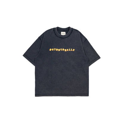 Graphic Stone-Washed Oversized Tee