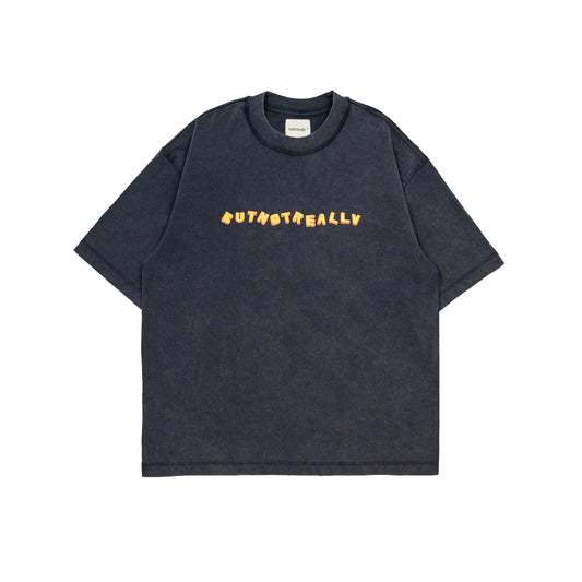 Graphic Stone-Washed Oversized Tee
