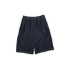 Core Denim Wide Pleated Half Pants