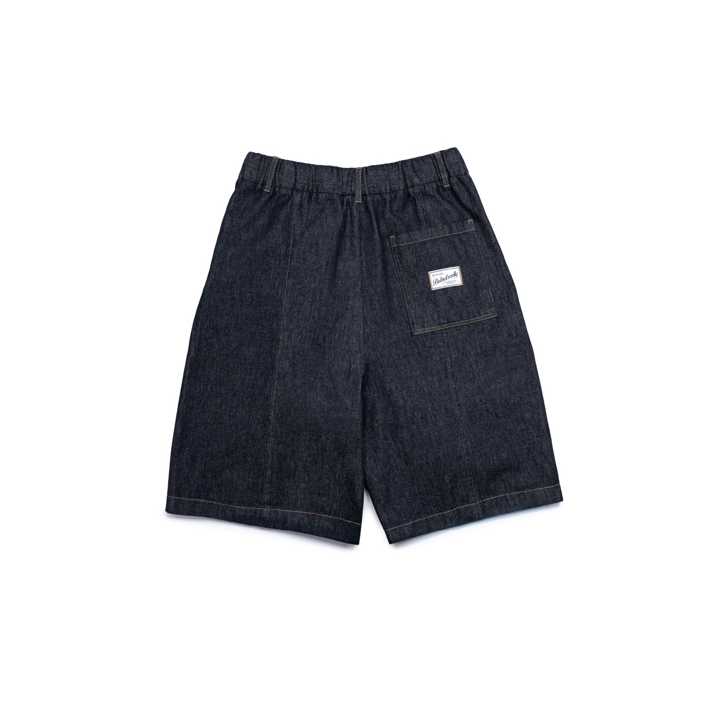 Core Denim Wide Pleated Half Pants