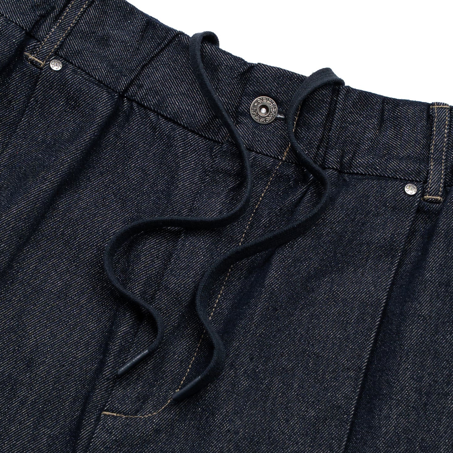 Core Denim Wide Pleated Half Pants