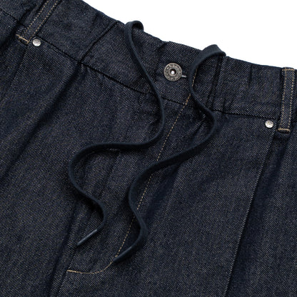 Core Denim Wide Pleated Half Pants