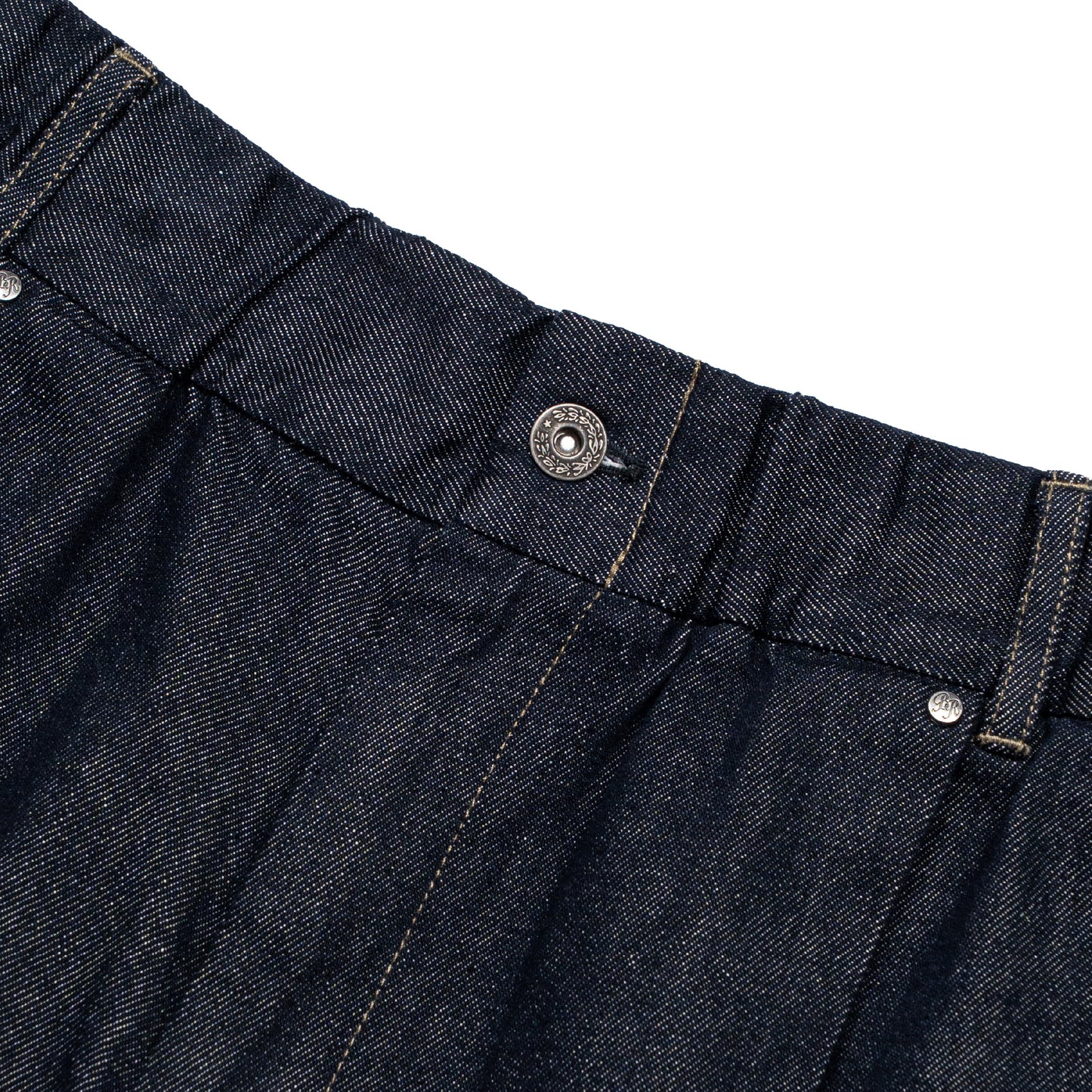 Core Denim Wide Pleated Half Pants