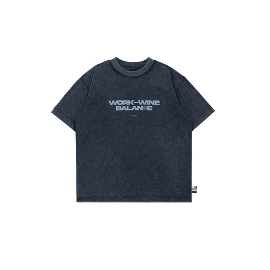 Stone-Washed Graphic Cotton Cropped Tee