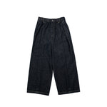 Core Denim Wide Pleated Long Pants