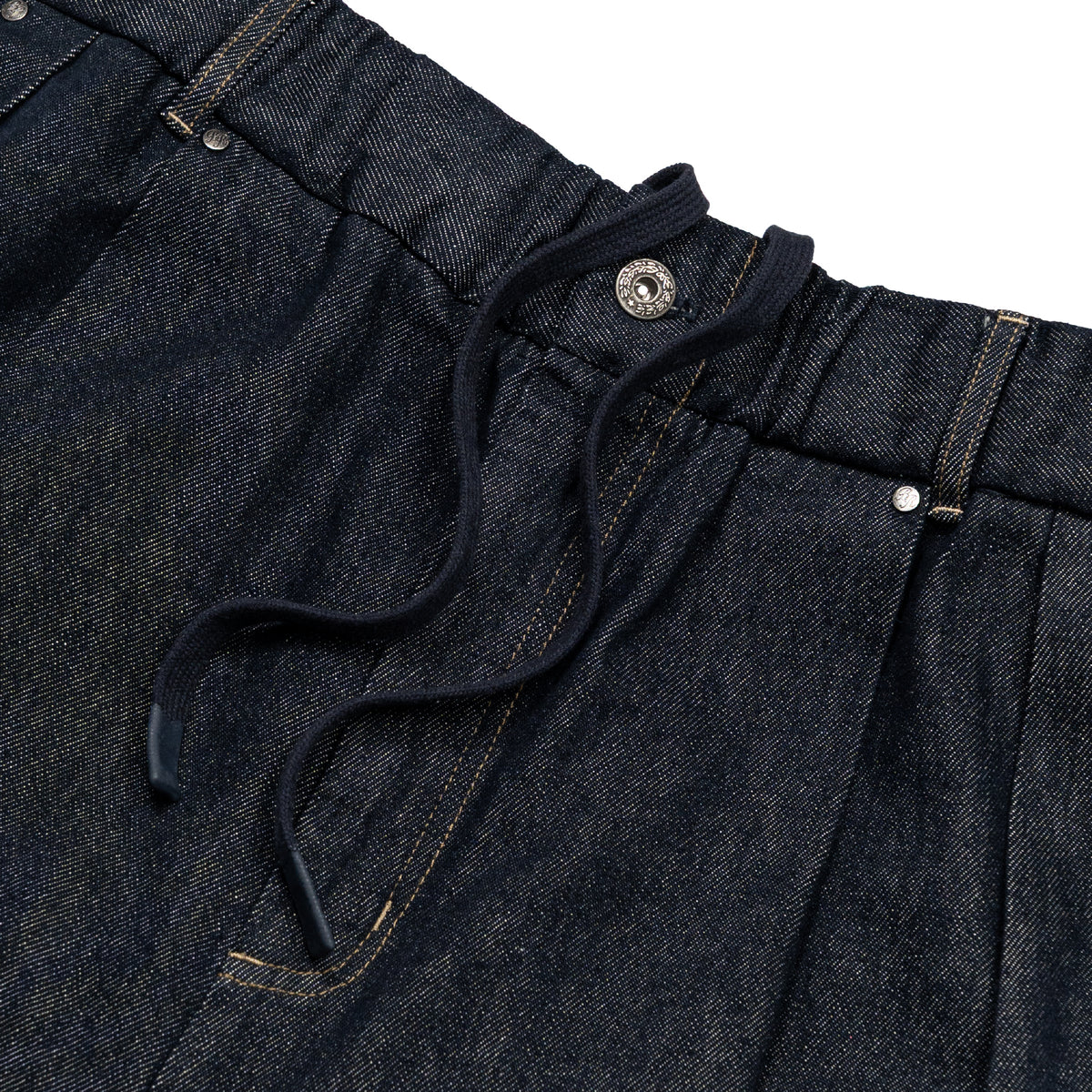 Core Denim Wide Pleated Long Pants