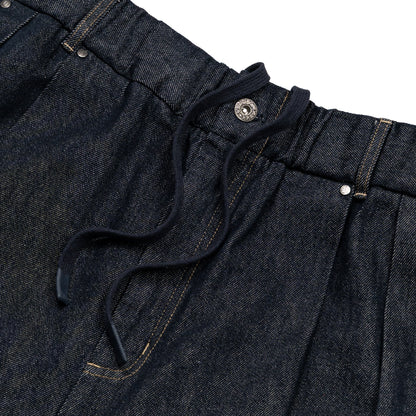 Core Denim Wide Pleated Long Pants