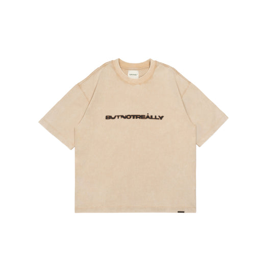 Stone-Washed Graphic Cotton  Oversized Tee