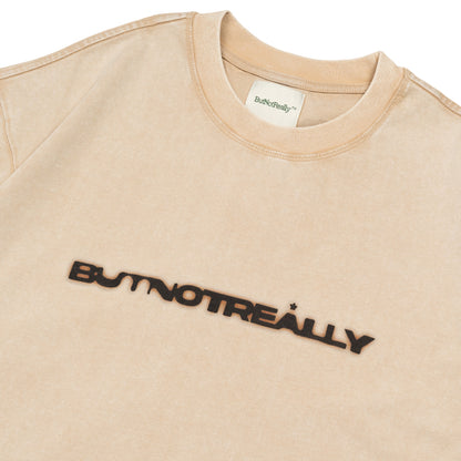 Stone-Washed Graphic Cotton  Oversized Tee