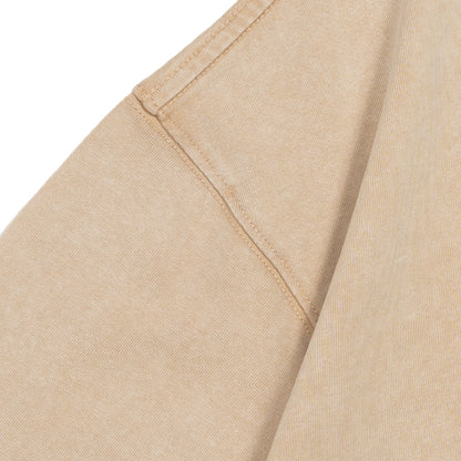 Stone-Washed Graphic Cotton  Oversized Tee