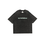 Stone-Washed Graphic Cotton  Oversized Tee