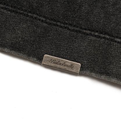 Stone-Washed Graphic Cotton  Oversized Tee