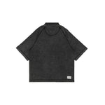 Stone-Washed Cotton Oversized Polo Tee