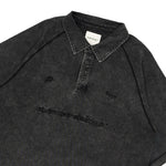 Stone-Washed Cotton Oversized Polo Tee