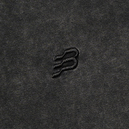 Stone-Washed Cotton Oversized Polo Tee