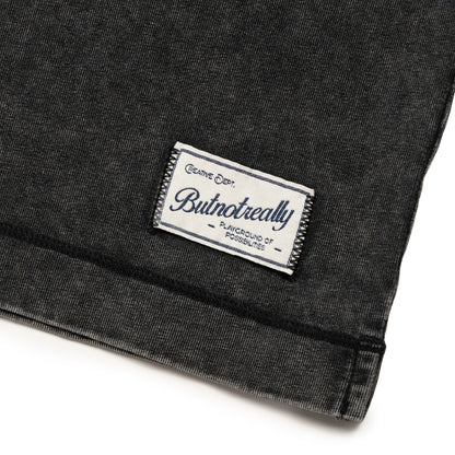 Stone-Washed Cotton Oversized Polo Tee