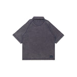 Stone-Washed Cotton Oversized Polo Tee