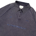 Stone-Washed Cotton Oversized Polo Tee