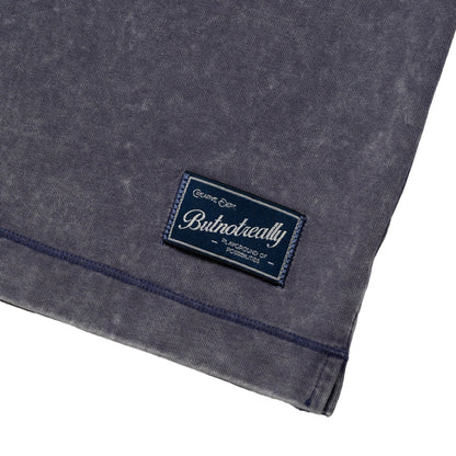 Stone-Washed Cotton Oversized Polo Tee