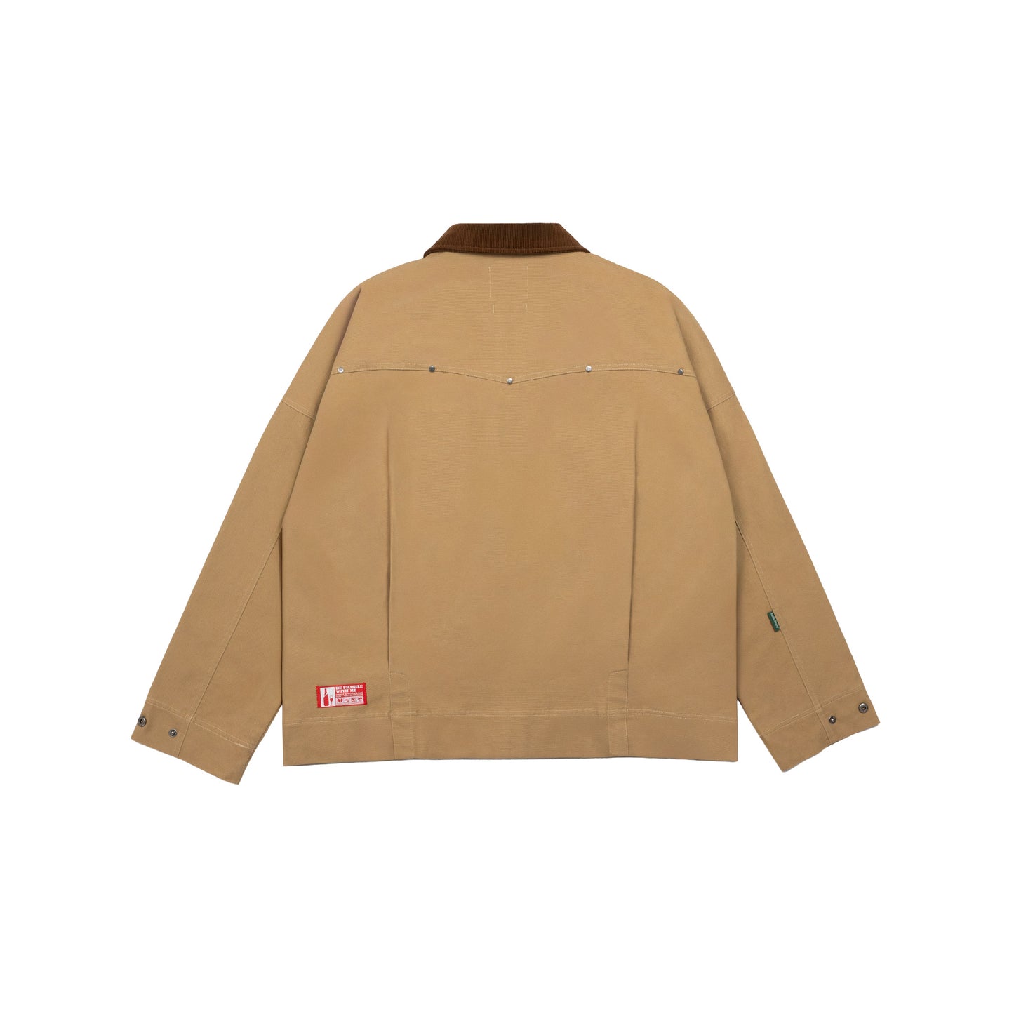 Graphic Cotton Boxy Cropped Jacket