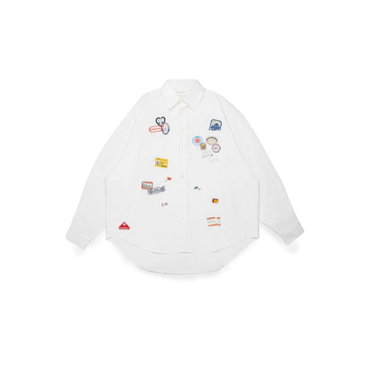 Graphic Cotton Oversized Longsleeves Shirt