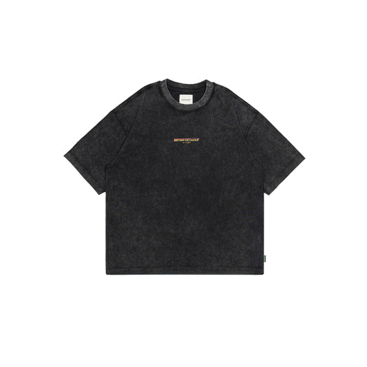 Stone-Washed Graphic Oversized Tee