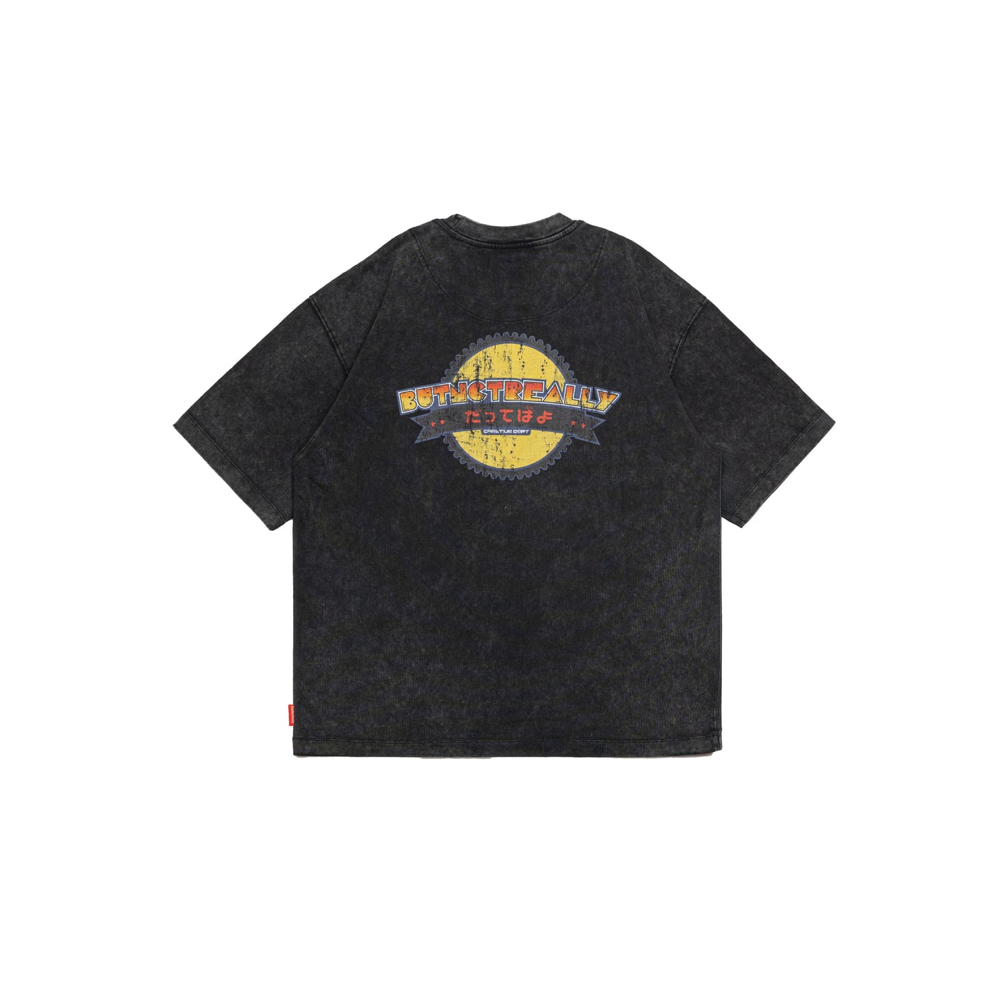 Stone-Washed Graphic Oversized Tee