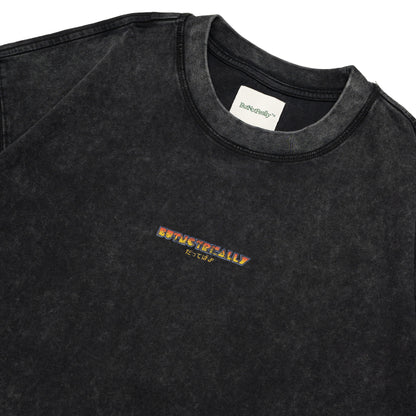 Stone-Washed Graphic Oversized Tee