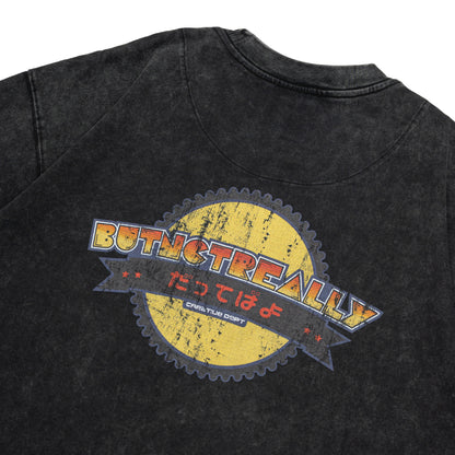 Stone-Washed Graphic Oversized Tee