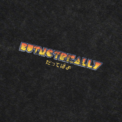 Stone-Washed Graphic Oversized Tee