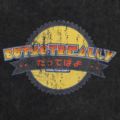 Stone-Washed Graphic Oversized Tee