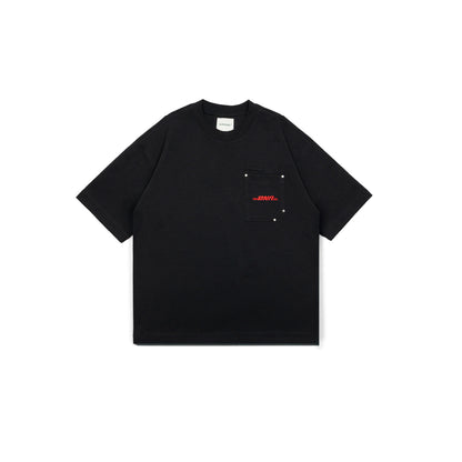 Graphic Interlock Oversized Pocket Tee