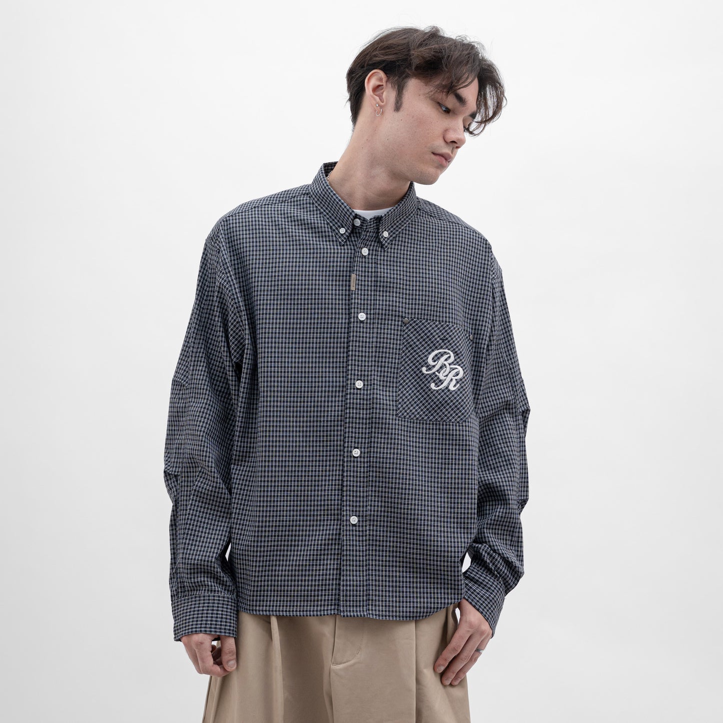 Graphic Cotton Long Sleeves Cropped Shirt