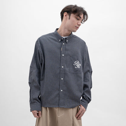 Graphic Cotton Long Sleeves Cropped Shirt