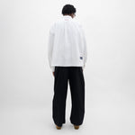 Graphic Cotton Long Sleeves Cropped Shirt