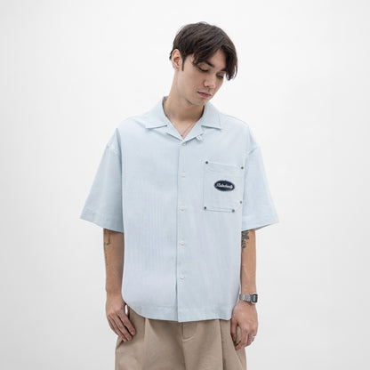 Stripes Graphic Cotton Boxy Shirt