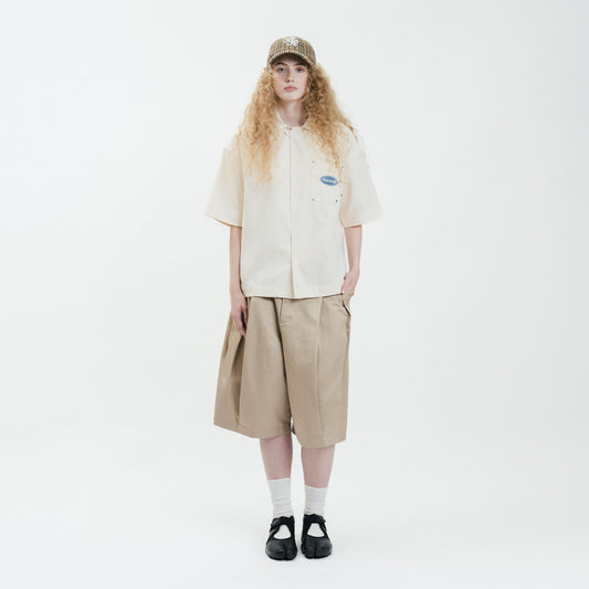 Stripes Graphic Cotton Boxy Shirt