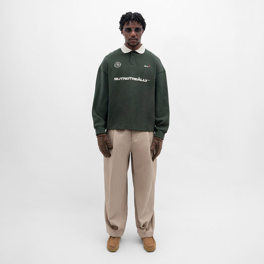 Graphic Interlock Longsleeves Polo Tee