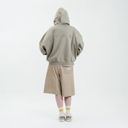 Core Interlock Oversized Zip Up Hoodie