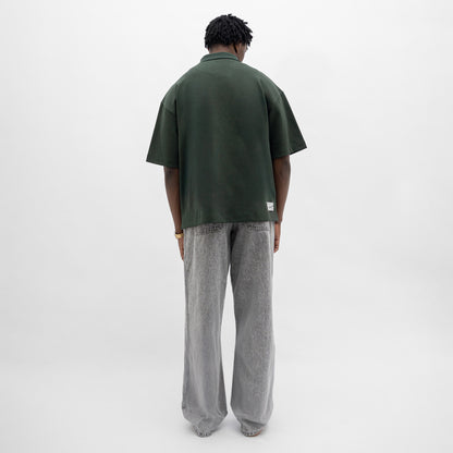 Graphic Interlock Oversized Polo Tee