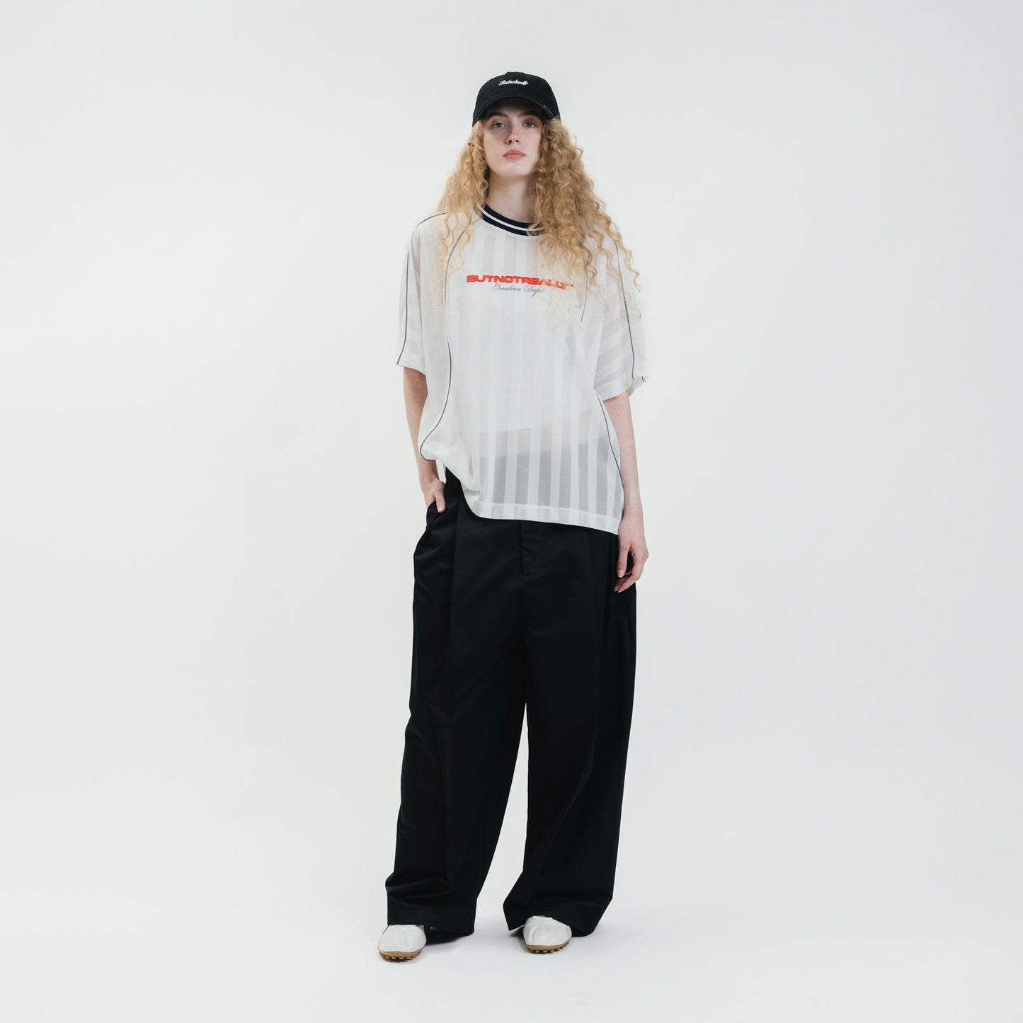 Graphic Mesh Oversized Tee