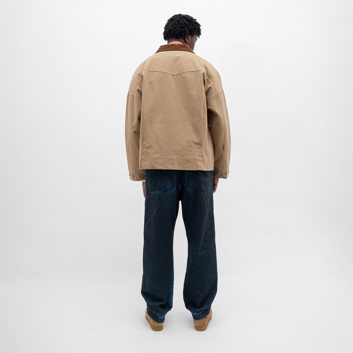 Graphic Cotton Boxy Cropped Jacket