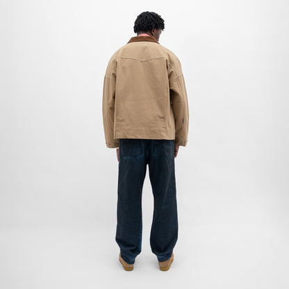 Graphic Cotton Boxy Cropped Jacket